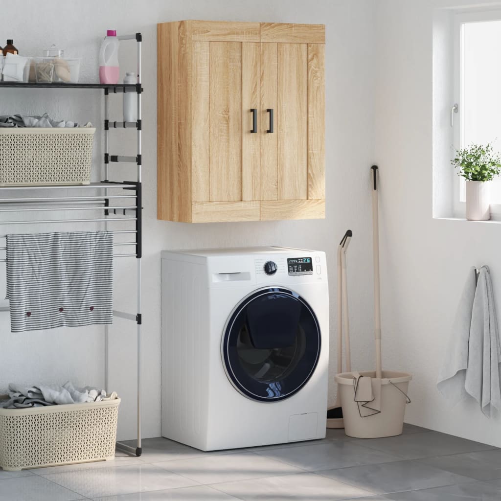 vægskab 69,5x34x90 cm konstrueret træ sonoma-eg