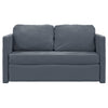 2-i-1 sovesofa 122x204x55 cm velour mørkegrå
