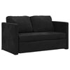 2-i-1 sovesofa 122x204x55 cm velour sort