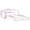 2-i-1 sovesofa 122x204x55 cm velour sort