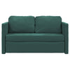 2-i-1 sovesofa 122x204x55 cm velour mørkegrøn