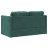 2-i-1 sovesofa 122x204x55 cm velour mørkegrøn