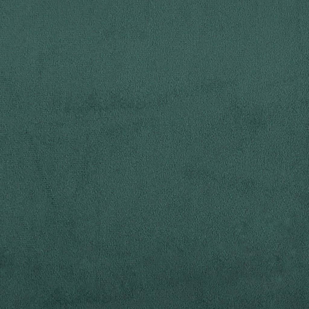 2-i-1 sovesofa 122x204x55 cm velour mørkegrøn