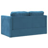 2-i-1 sovesofa 122x204x55 cm velour blå