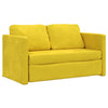 2-i-1 sovesofa 122x204x55 cm velour mørkegul