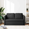 2-i-1 sovesofa 112x174x55 cm stof sort