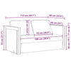 2-i-1 sovesofa 112x174x55 cm stof sort