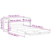 2-i-1 sovesofa 112x174x55 cm stof sort