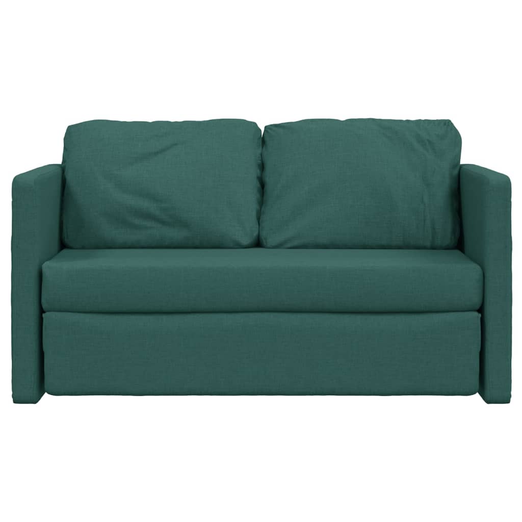 2-i-1 sovesofa 112x174x55 cm stof mørkegrøn
