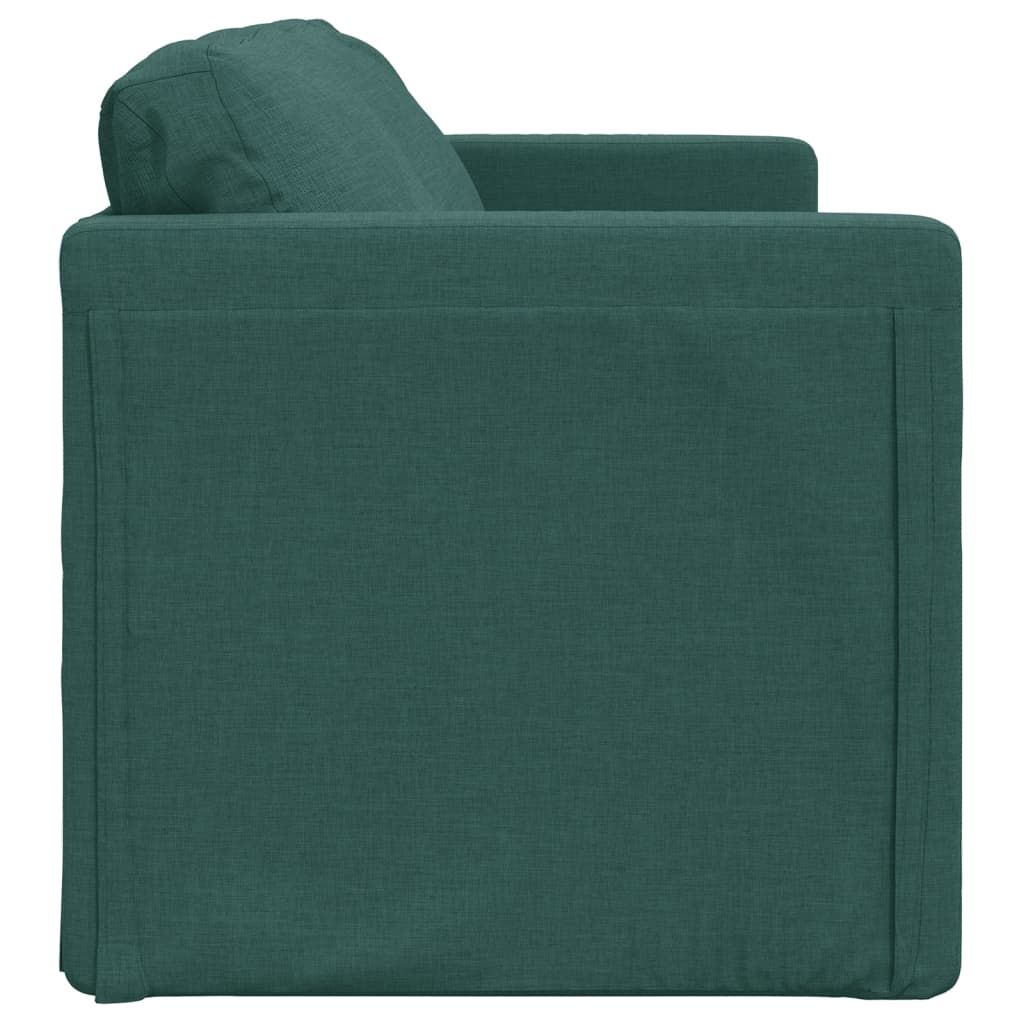 2-i-1 sovesofa 112x174x55 cm stof mørkegrøn