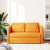 2-i-1 sovesofa 112x174x55 cm stof mørkegul