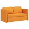2-i-1 sovesofa 112x174x55 cm stof mørkegul