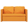 2-i-1 sovesofa 112x174x55 cm stof mørkegul