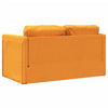 2-i-1 sovesofa 112x174x55 cm stof mørkegul