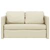 2-i-1 sovesofa 112x174x55 cm kunstlæder cremefarvet