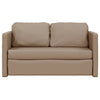 2-i-1 sovesofa 112x174x55 cm kunstlæder cappuccinofarvet