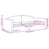 daybed 90x200 cm velour gul