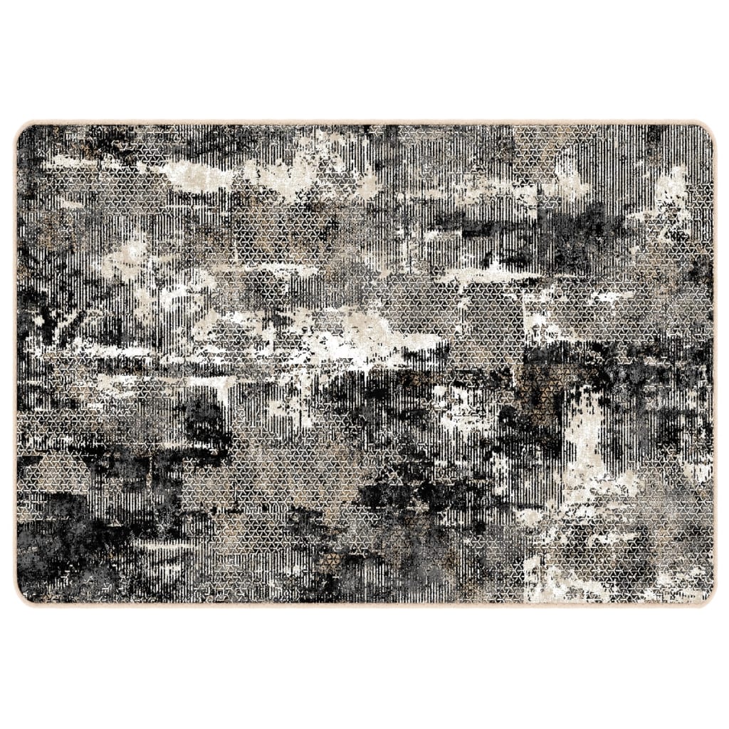 gulvtæppe 120x180 cm vaskbart og skridsikkert flerfarvet
