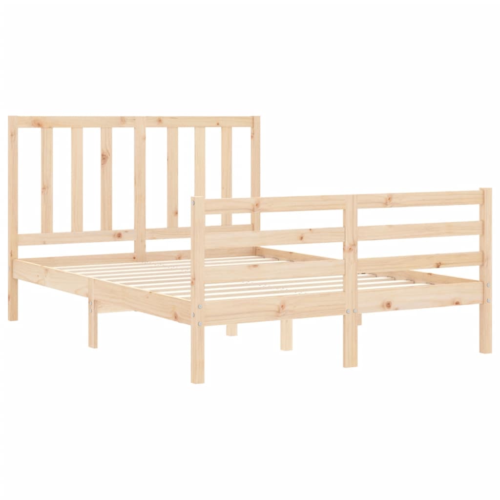 sengeramme med sengegavl Small Double massivt træ