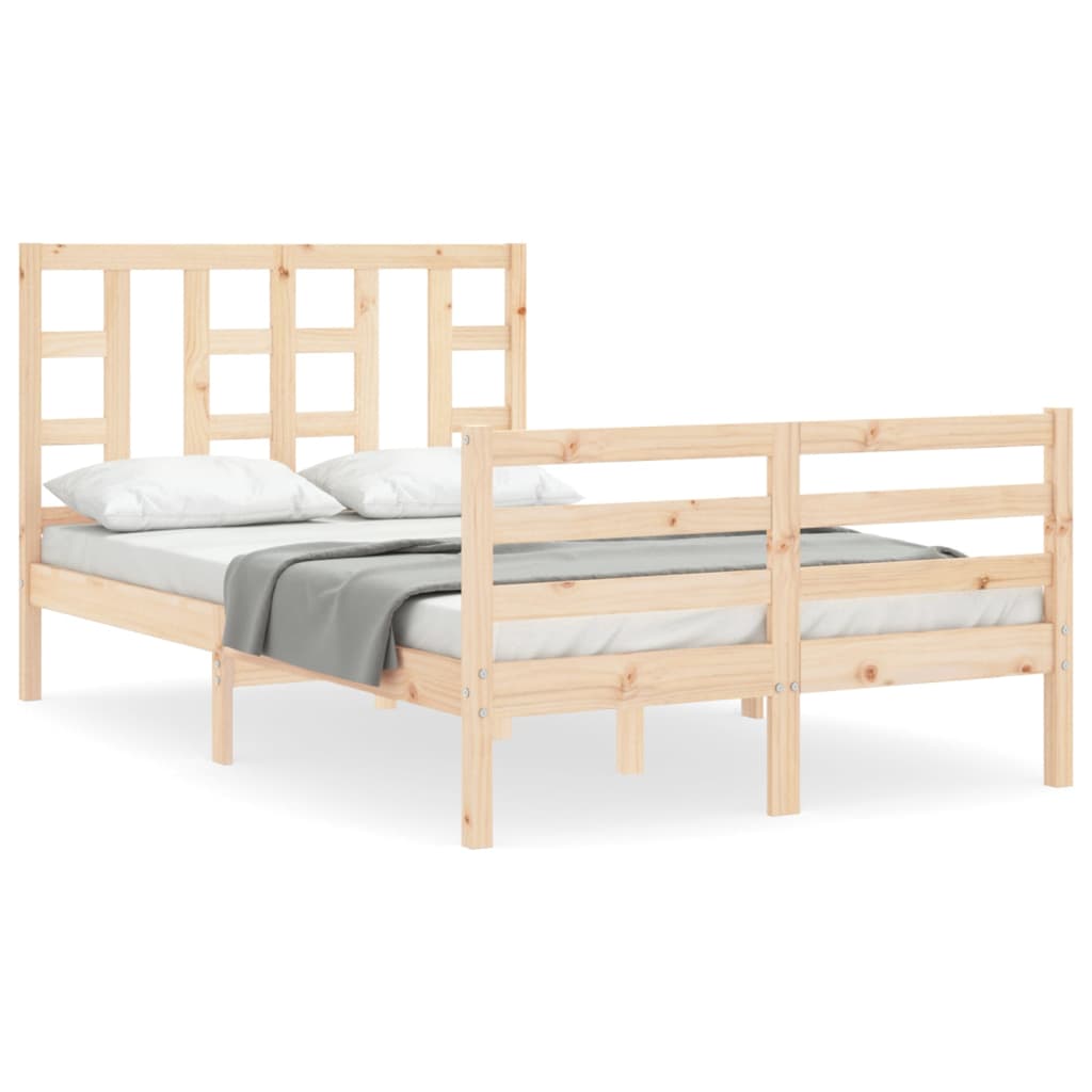 sengeramme med sengegavl Small Double massivt træ
