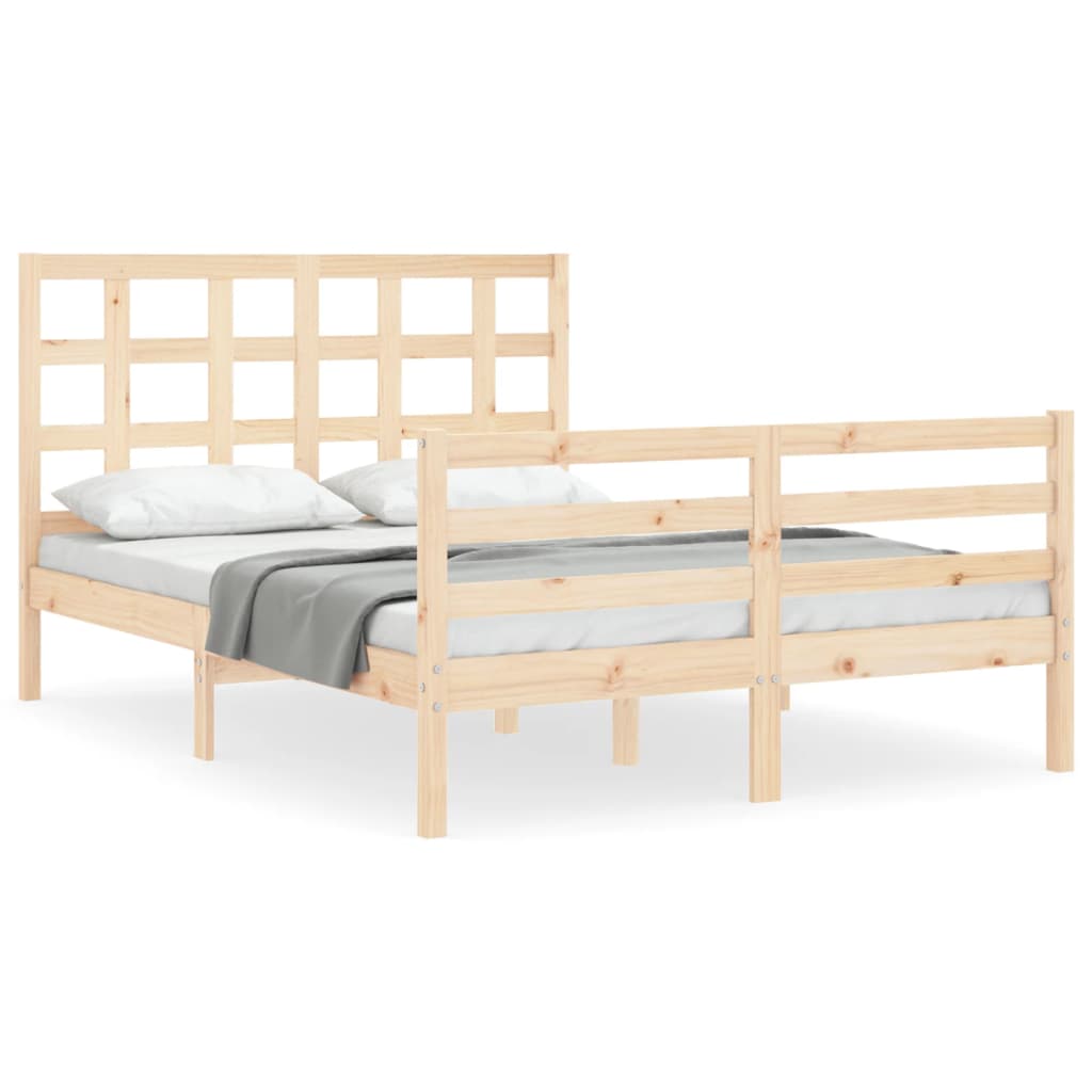 sengeramme med sengegavl Small Double massivt træ