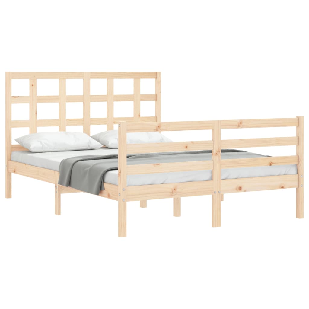 sengeramme med sengegavl Small Double massivt træ