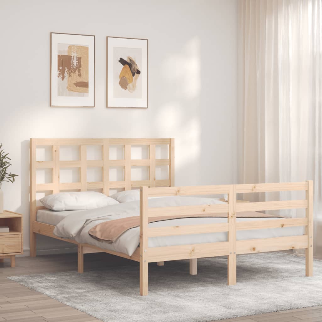 sengeramme med sengegavl Small Double massivt træ