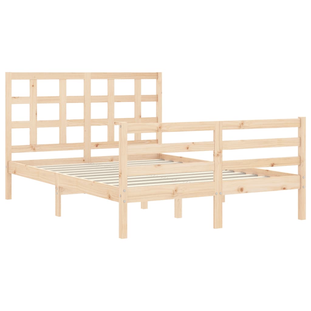 sengeramme med sengegavl Small Double massivt træ