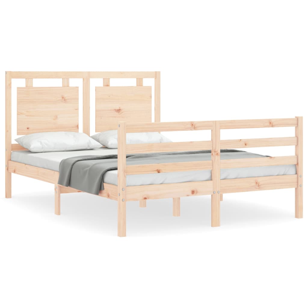 sengeramme med sengegavl Small Double massivt træ