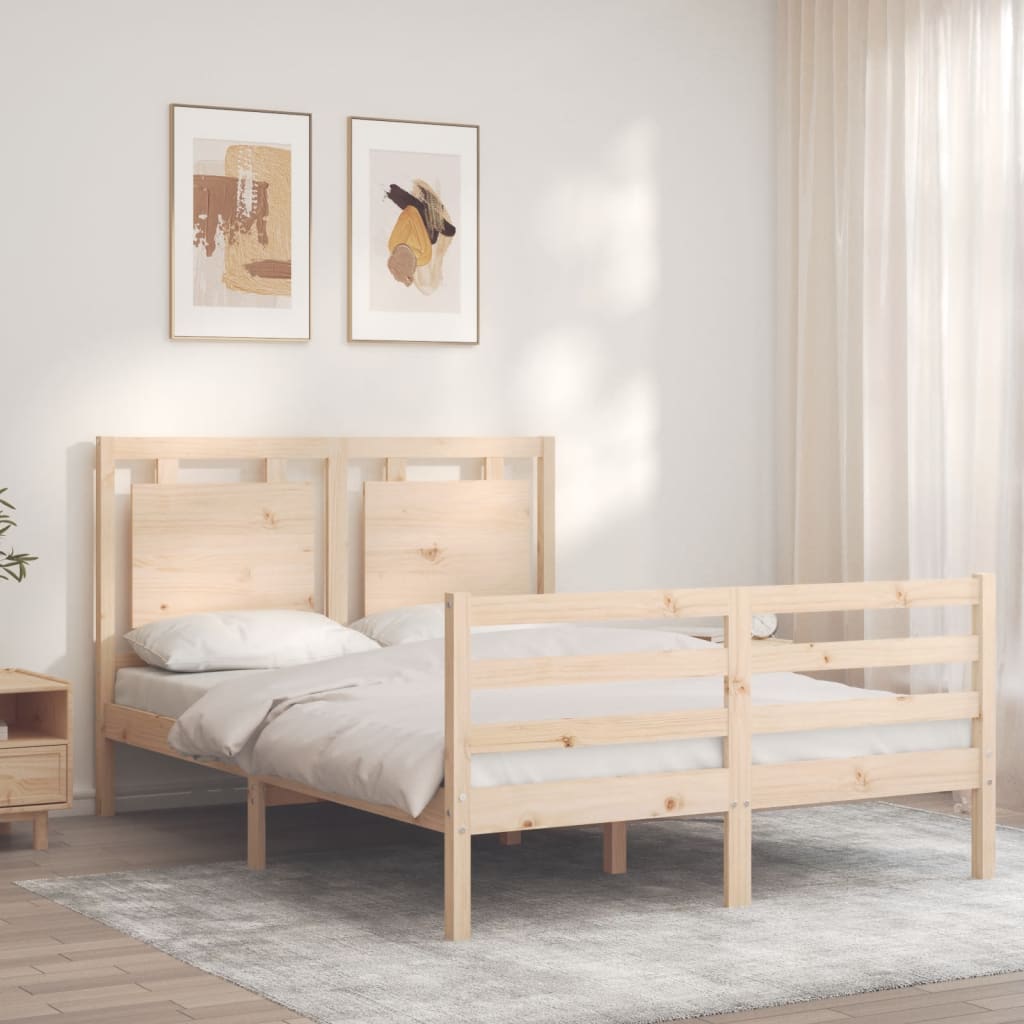 sengeramme med sengegavl Small Double massivt træ