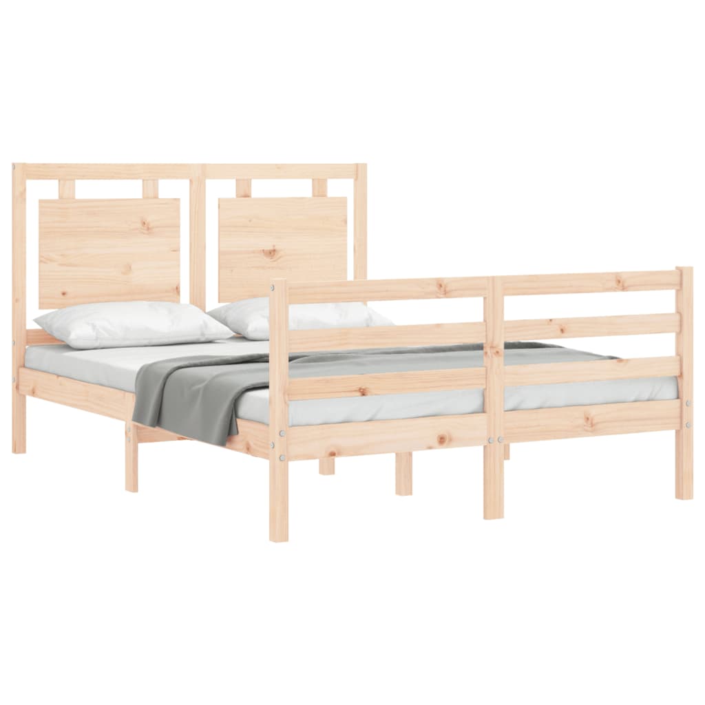 sengeramme med sengegavl Small Double massivt træ
