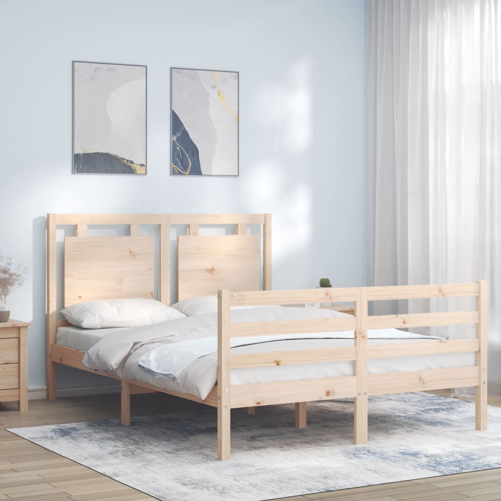 sengeramme med sengegavl Small Double massivt træ
