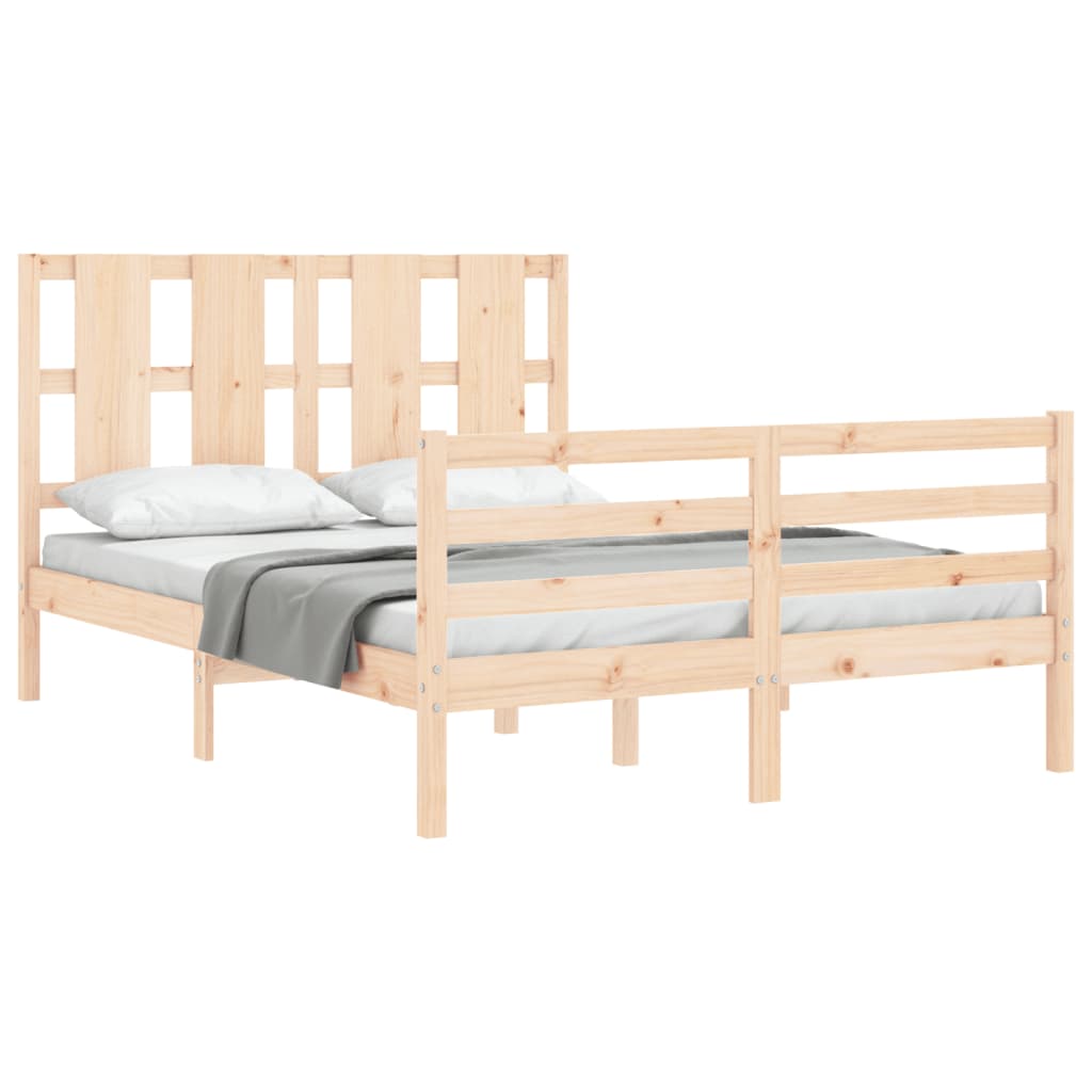 sengeramme med sengegavl Small Double massivt træ