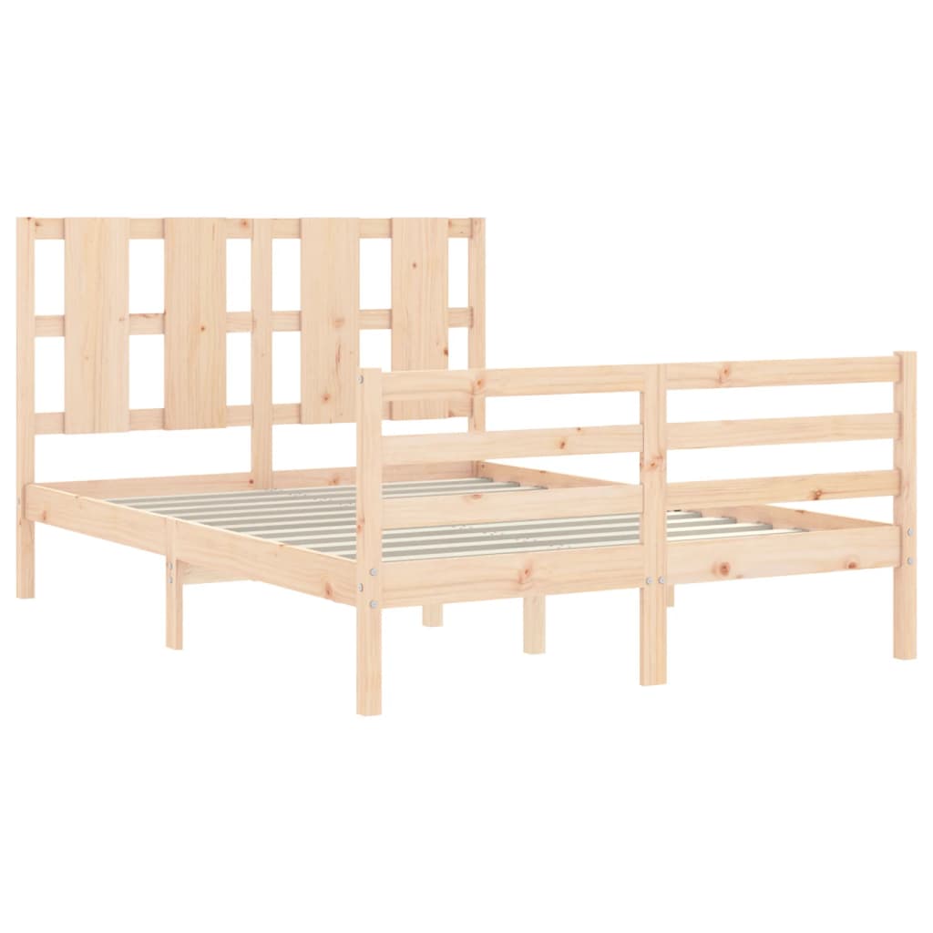 sengeramme med sengegavl Small Double massivt træ