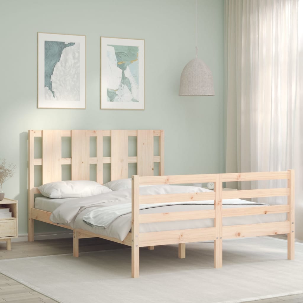 sengeramme med sengegavl Small Double massivt træ