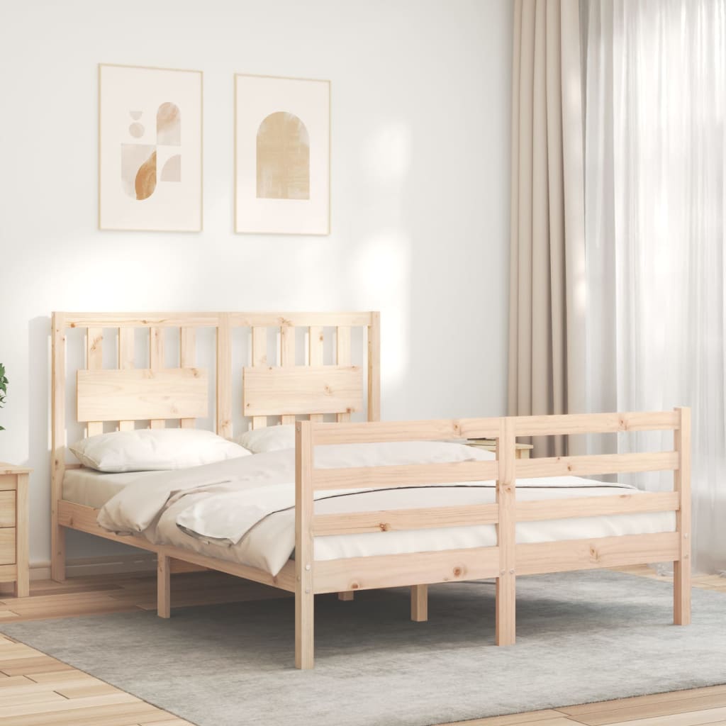 sengeramme med sengegavl Small Double massivt træ