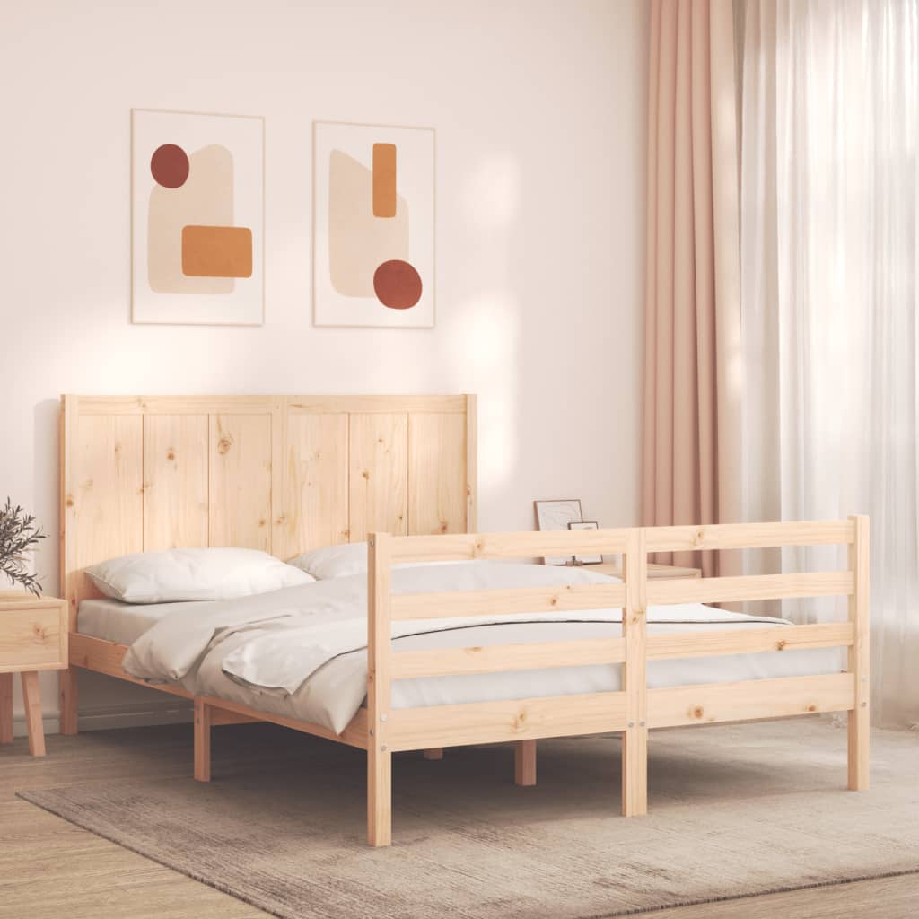 sengeramme med sengegavl Small Double massivt træ