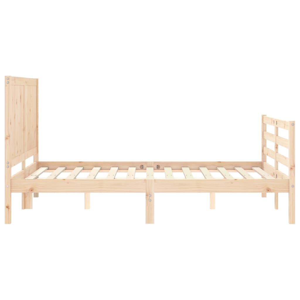 sengeramme med sengegavl Small Double massivt træ