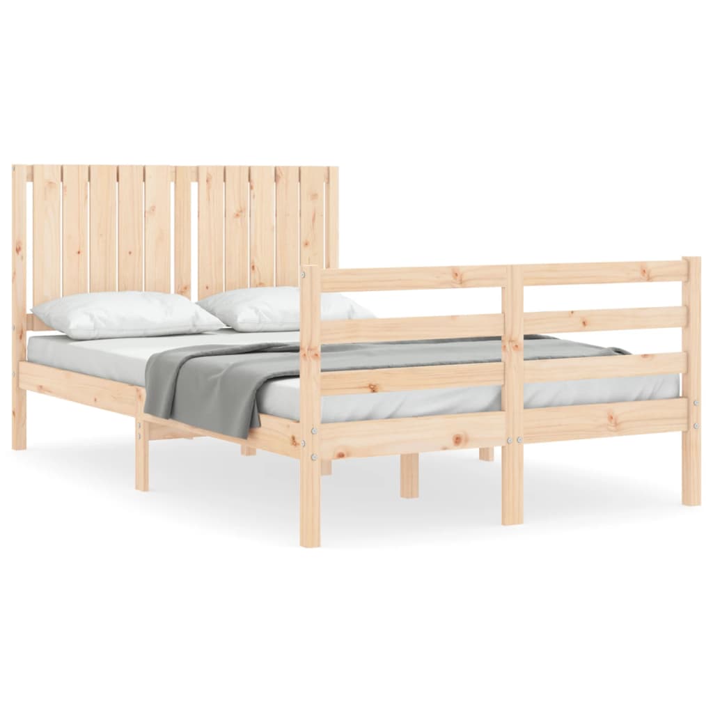 sengeramme med sengegavl Small Double massivt træ