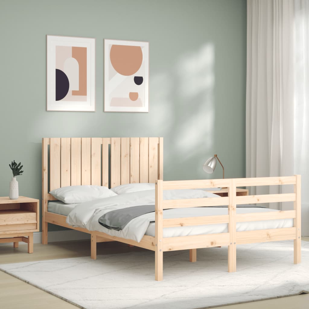sengeramme med sengegavl Small Double massivt træ