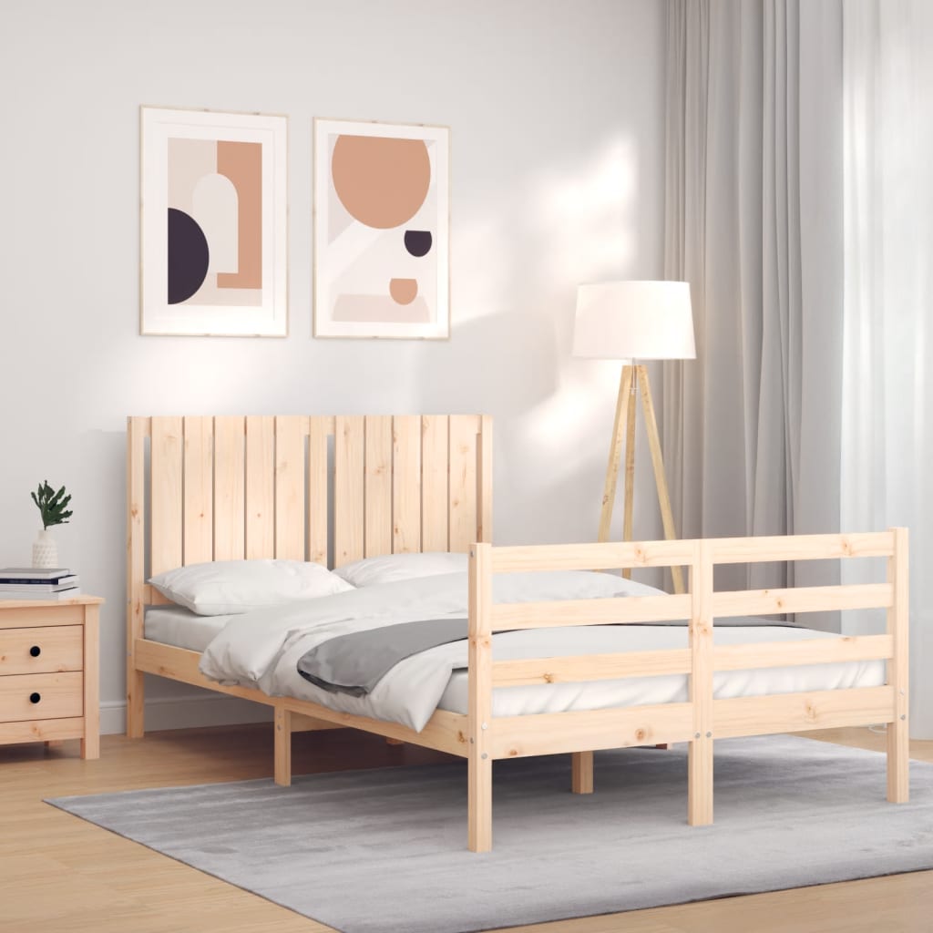 sengeramme med sengegavl Small Double massivt træ
