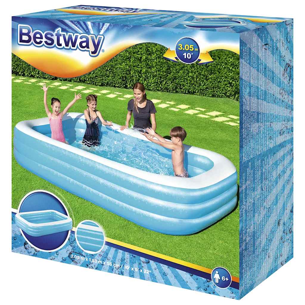 oppusteligt badebassin 305x183x56 cm