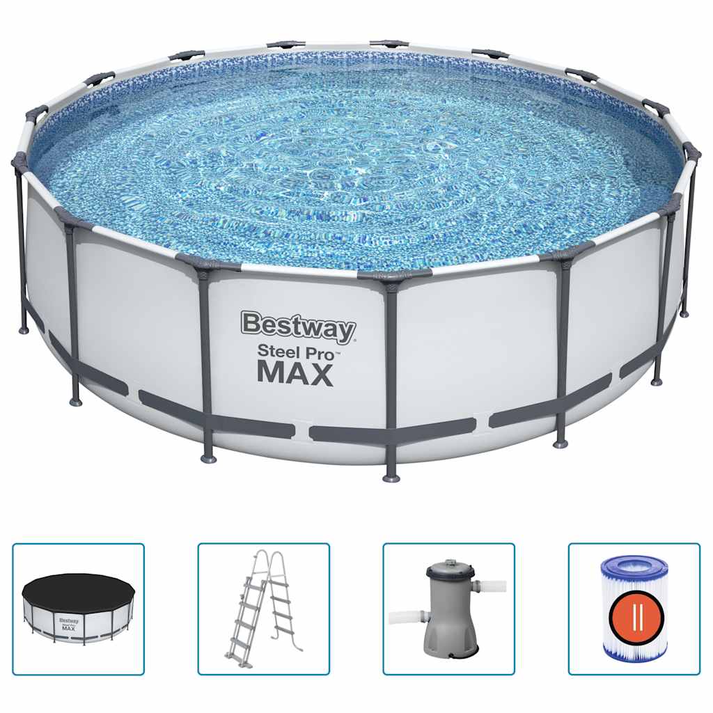 Steel Pro MAX swimmingpoolsæt 457x122 cm rund
