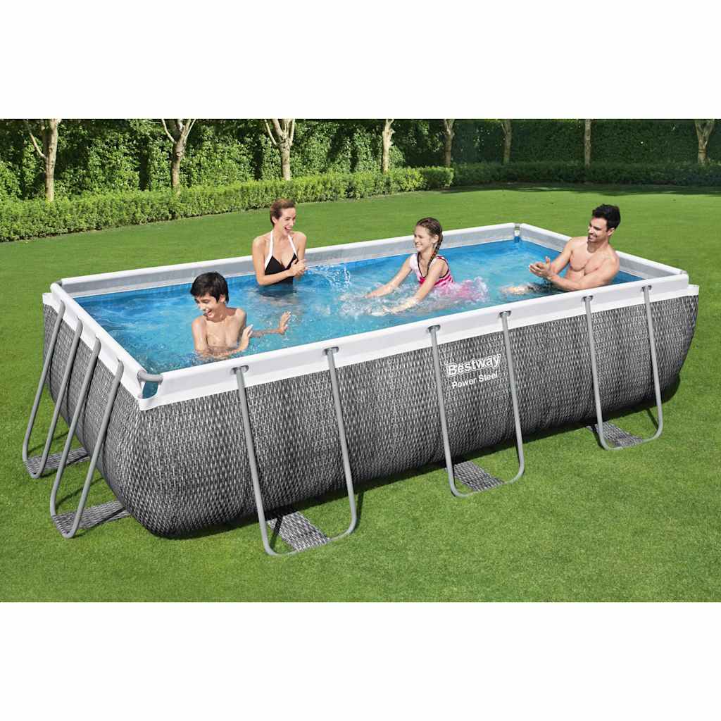 Power Steel swimmingpoolsæt 404x201x100 cm