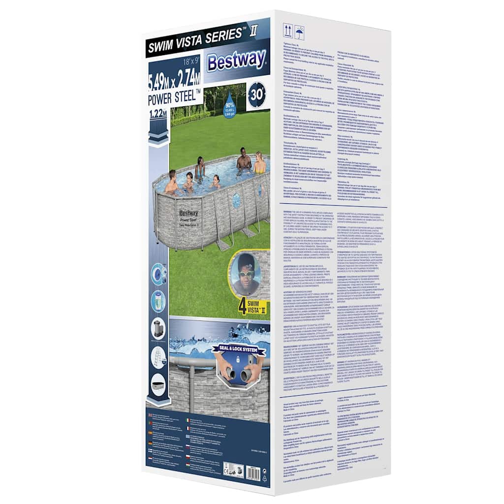 Power Steel Swim Vista Series swimmingpoolsæt 549x274x122 cm