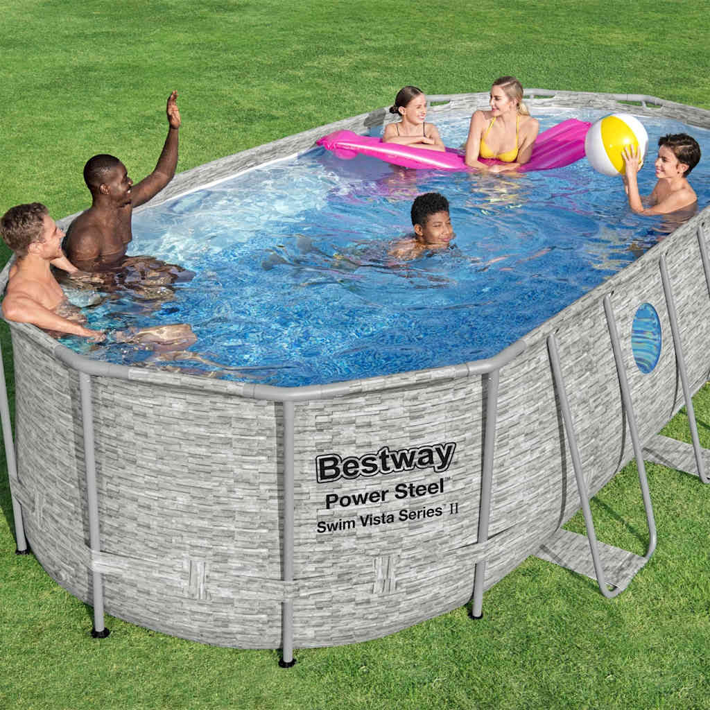 Power Steel Swim Vista Series swimmingpoolsæt 549x274x122 cm