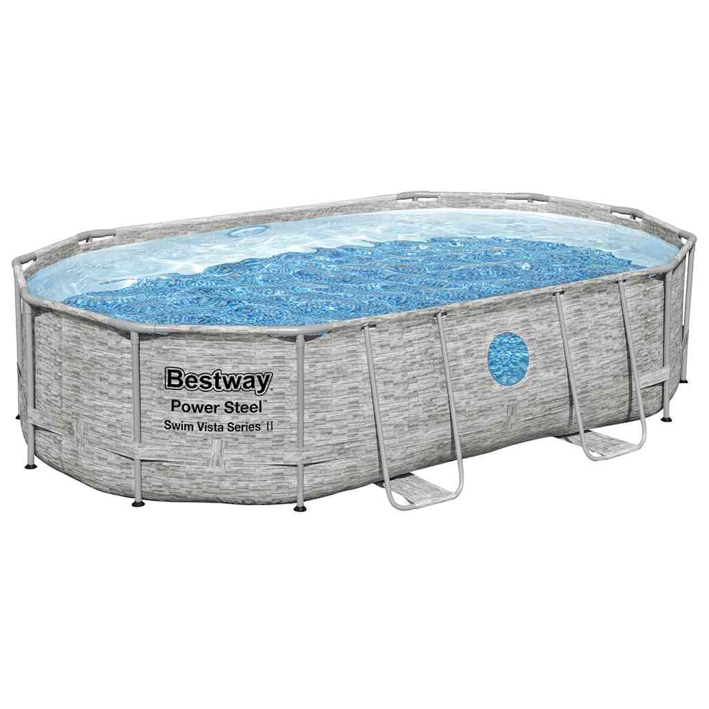 Power Steel swimmingpoolsæt 488x305x107 cm