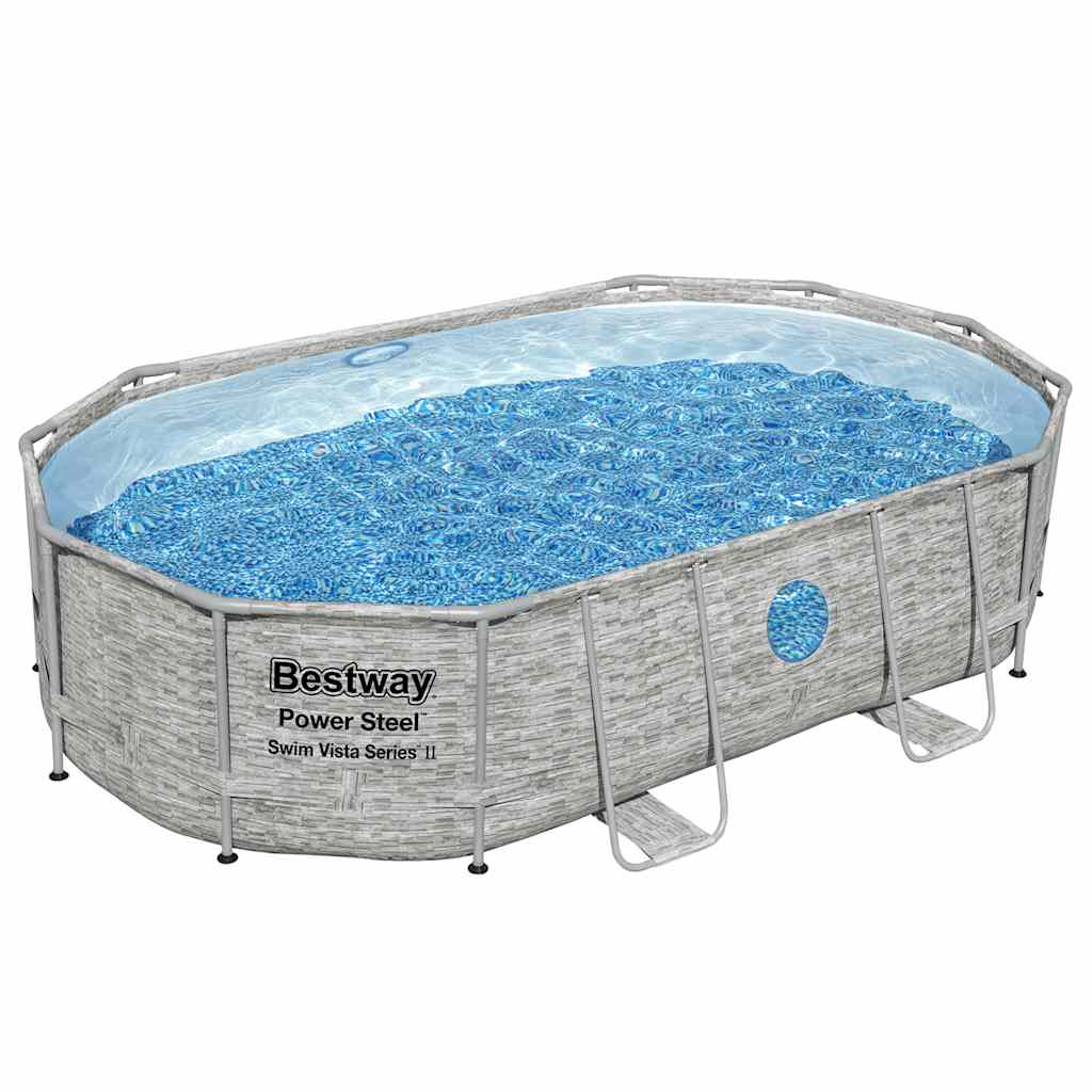 Power Steel swimmingpoolsæt 488x305x107 cm