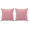 2-personers sofa med pyntepuder 120 cm velour pink