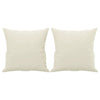 2-personers sofa med pyntepuder 140 cm velour cremefarvet